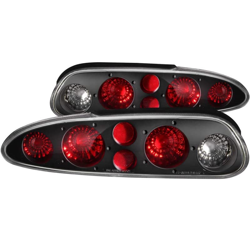Tail Light Set Anzo USA Euro Clear Lens Pair Black 221013