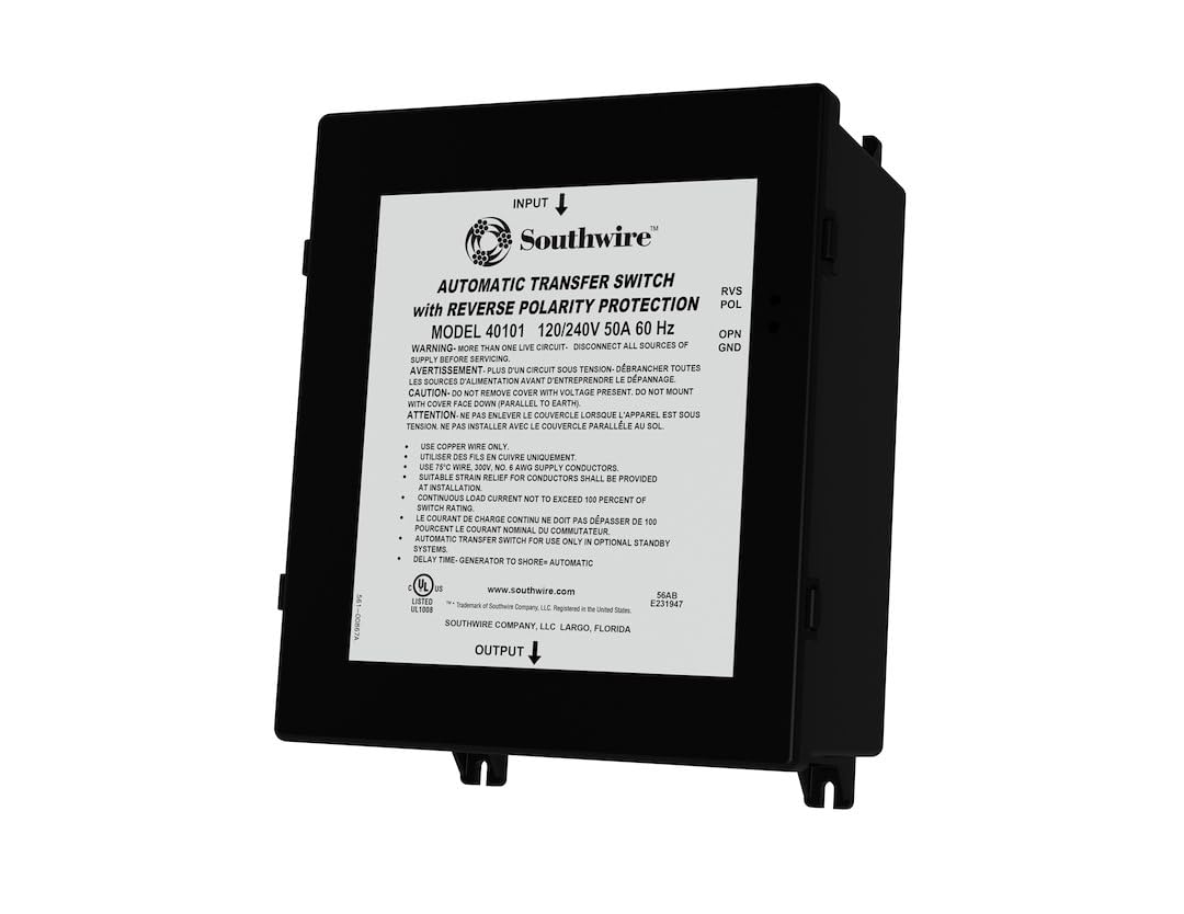 Reverse Polarity 50A Low Cost Transfer Switch