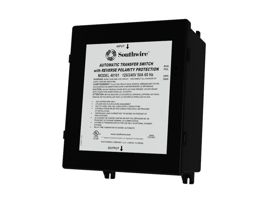 Reverse Polarity 50A Low Cost Transfer Switch
