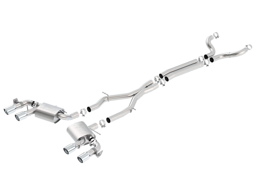 BORLA Cat-Back System 140727 for 2017-2023 Chevrolet Camaro ZL1 6.2L V8 Auto./ Manual Trans. With NPP (dual mode exhaust). NOT Recommended For Convertibles. Installation REQUIRES Cutting O.E. System