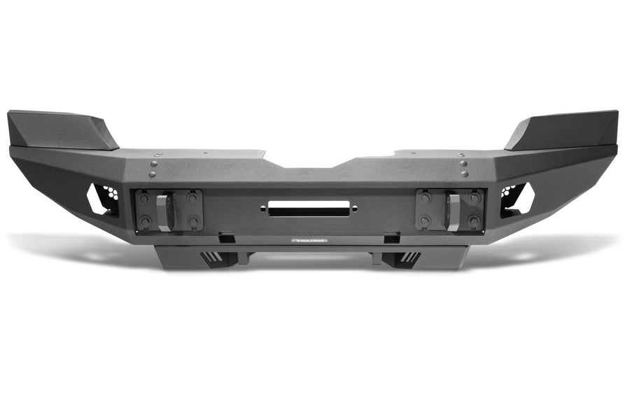 Trailine RealTruck Full Width Front Bumper | Winch Ready, Steel, Textured Black | 230216T | Fits 2018-2025 Jeep Wrangler JL/JLU; 2020-2025 Jeep Gladiator JT