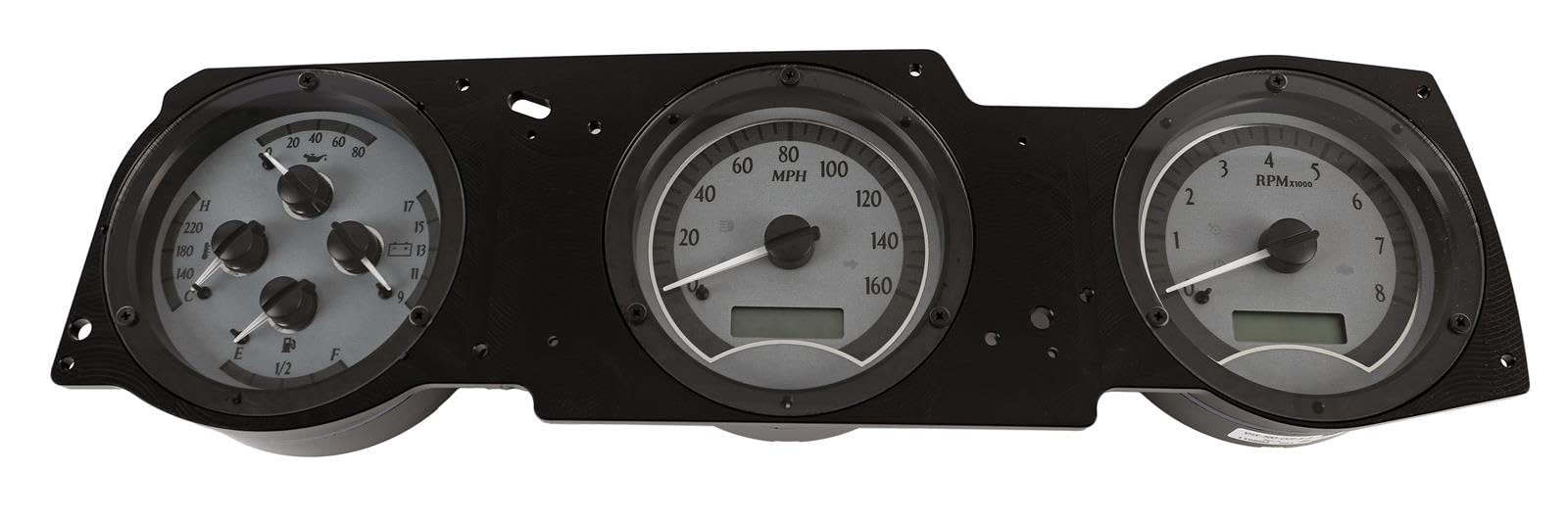 Dakota Digital VHX Analog Dash System 70 71 72 Oldsmobile Cutlass Silver Alloy Red VHX-70O-CUT-S-R