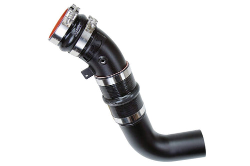 HPS Performance Intercooler Black Charge Pipe with Silicone Boost Cold Side Compatible for 2017-2019 Chevy Silverado 2500HD 3500HD GMC Sierra 2500HD 3500HD Duramax 6.6L V8 Diesel Turbo L5P, 17-120WB