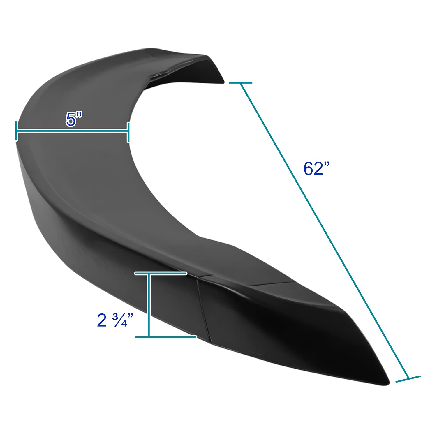 Matte Black ABS Spec-D Tuning Rear Trunk Spoiler Compatible with 2016-2020 Chevy Camaro Models