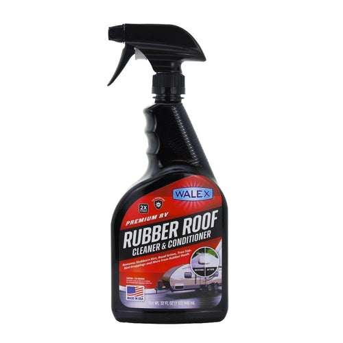 Walex Rubber Roof Cleaner/Conditioner RV - Removes Dirt, Road Grime, Tree Sap, Bird Droppings & More, Conditions RV Roof After Application; Great for RVs, Campers, Motorhomes, & Trailers, 32 oz