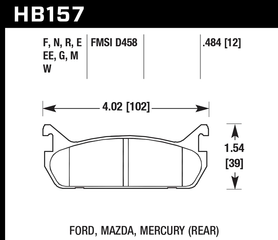 Hawk Performance HPS Performance Street Brake Pads HB157F.484