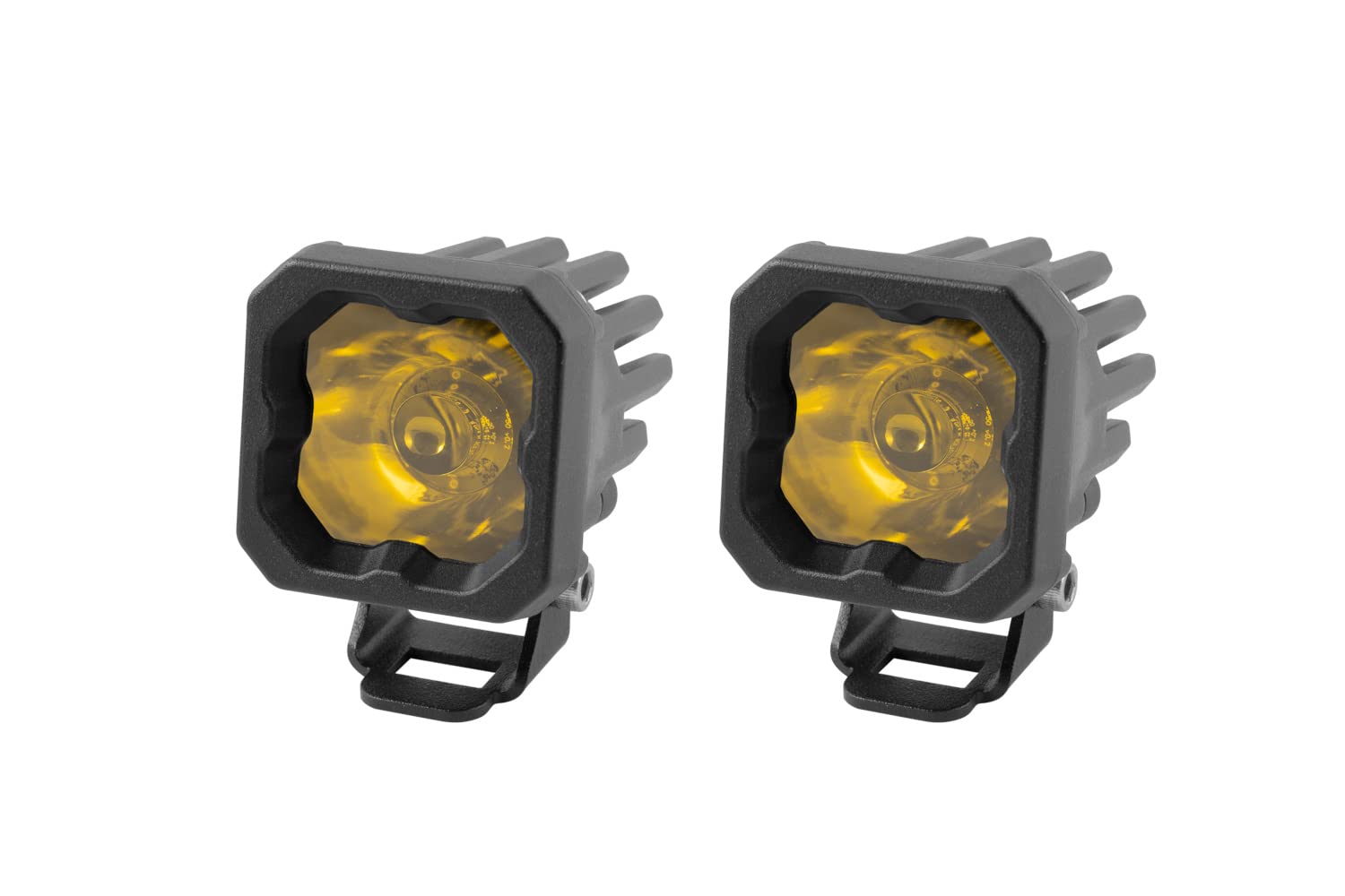 Diode Dynamics Yellow SSC1 Pro Standard LED Pod (pair), Spot w/Amber Backlight