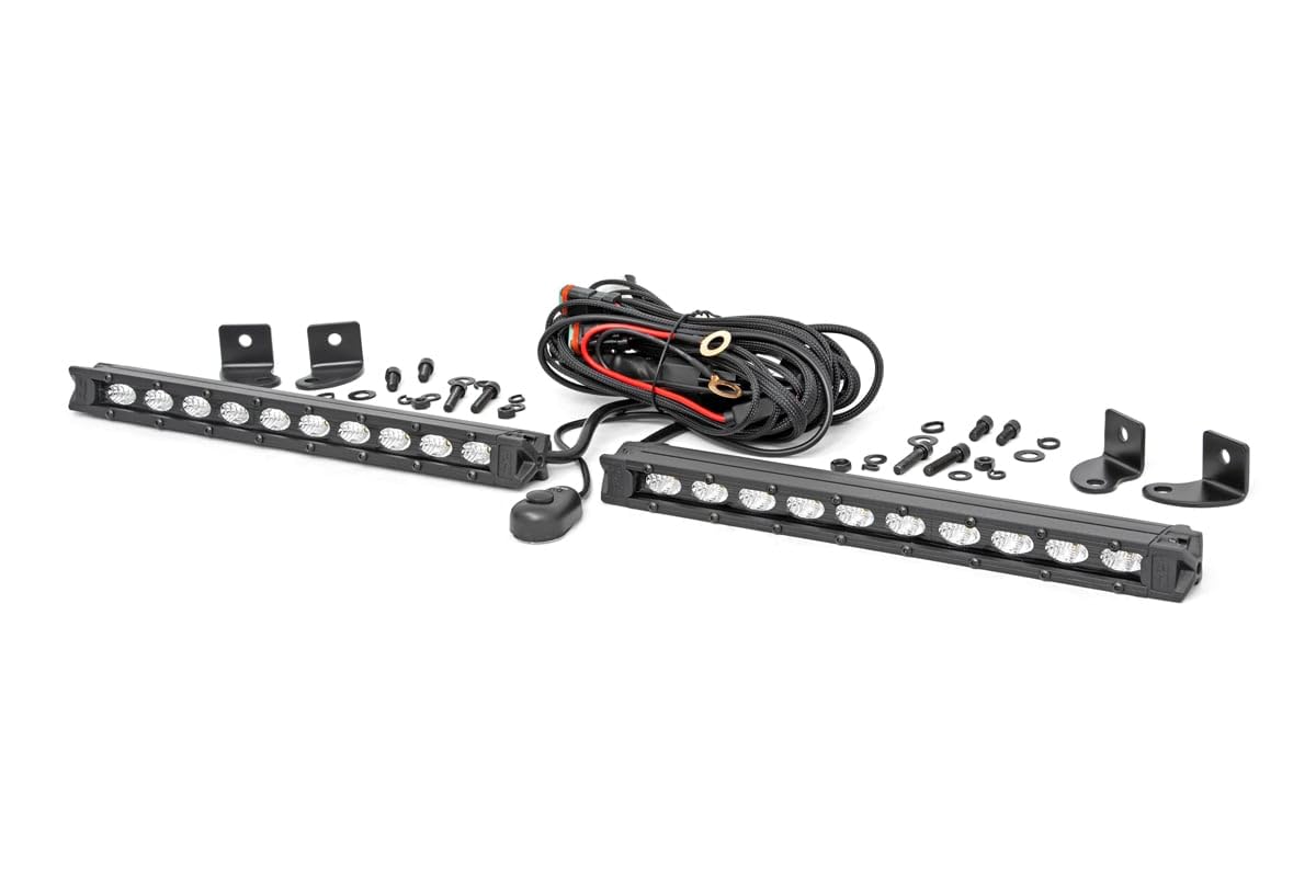 10" Rough Country Black Series Slimline CREE LED Light Bars | Pair - 70410ABL