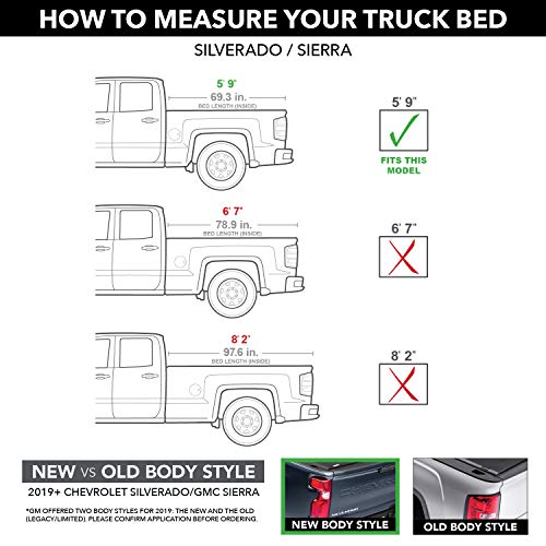 UnderCover RealTruck Lux One-Piece Truck Bed Tonneau Cover | UC1136L-66 | Fits 2014 - 2015 GMC Sierra 1500 66(WA412P) - Sonoma Jewel Red 5' 9" Bed (69.3")
