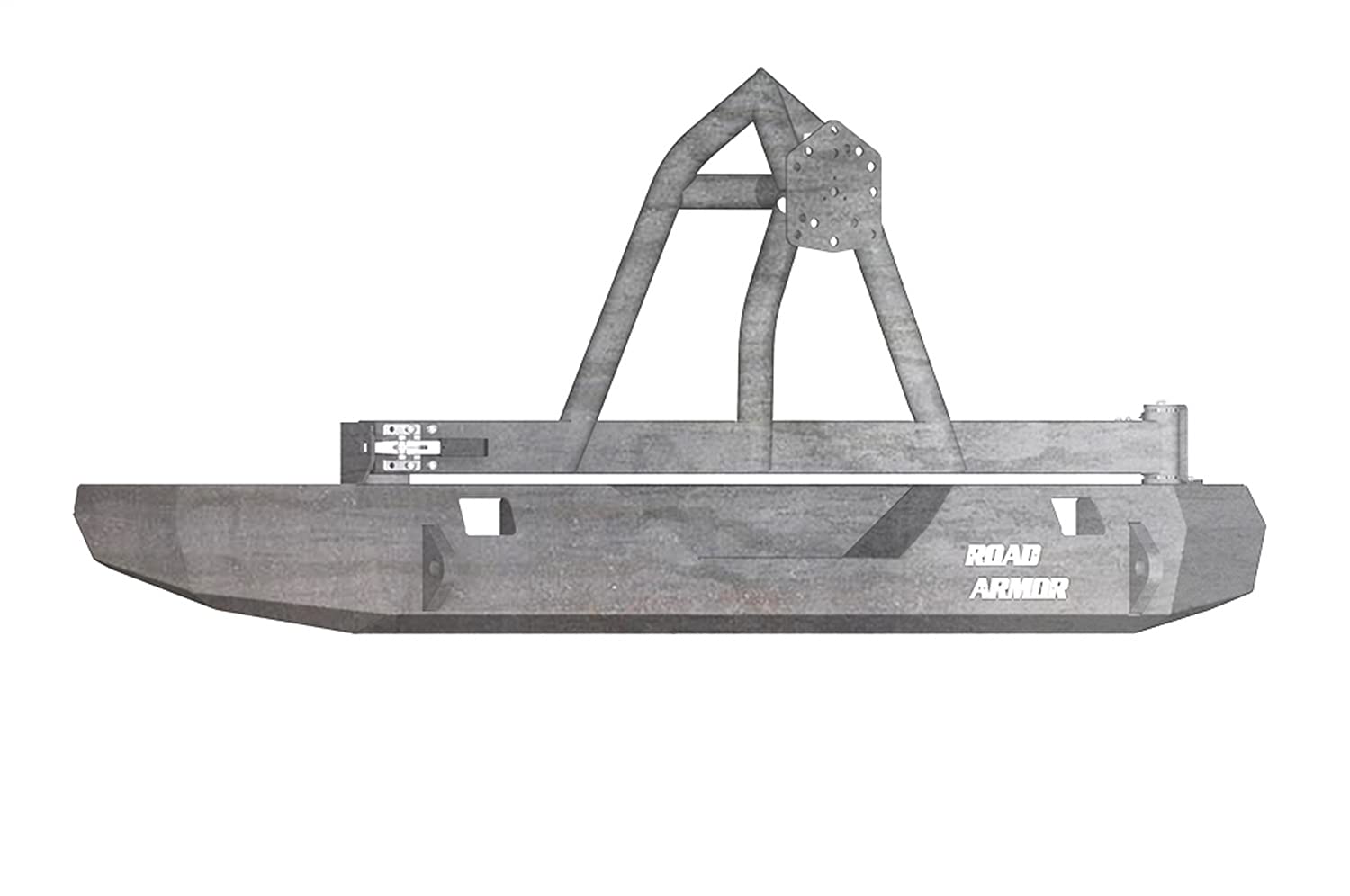Stealth Series Road Armor Full Width Black Powder Coat Front HD Bumper with Hoop 7162F4B-NW
