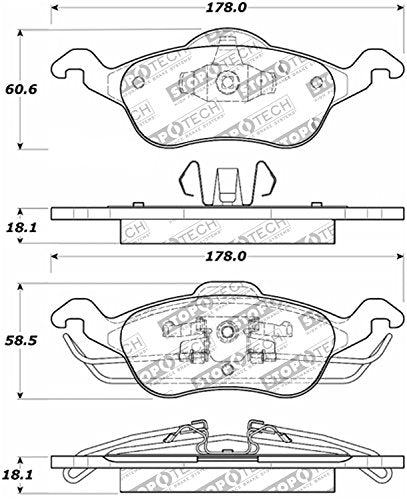 Sport Brake Pads StopTech 309.08160 with Shims and Hardware