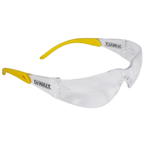 DEWALT Protector™ DPG54-1C Protective Eyewear – ANSI Z87.1+ Impact Rated – Lightweight Universal-Fit Frame – Flexible Rubber Temples – Clear Lens – 1 Pair