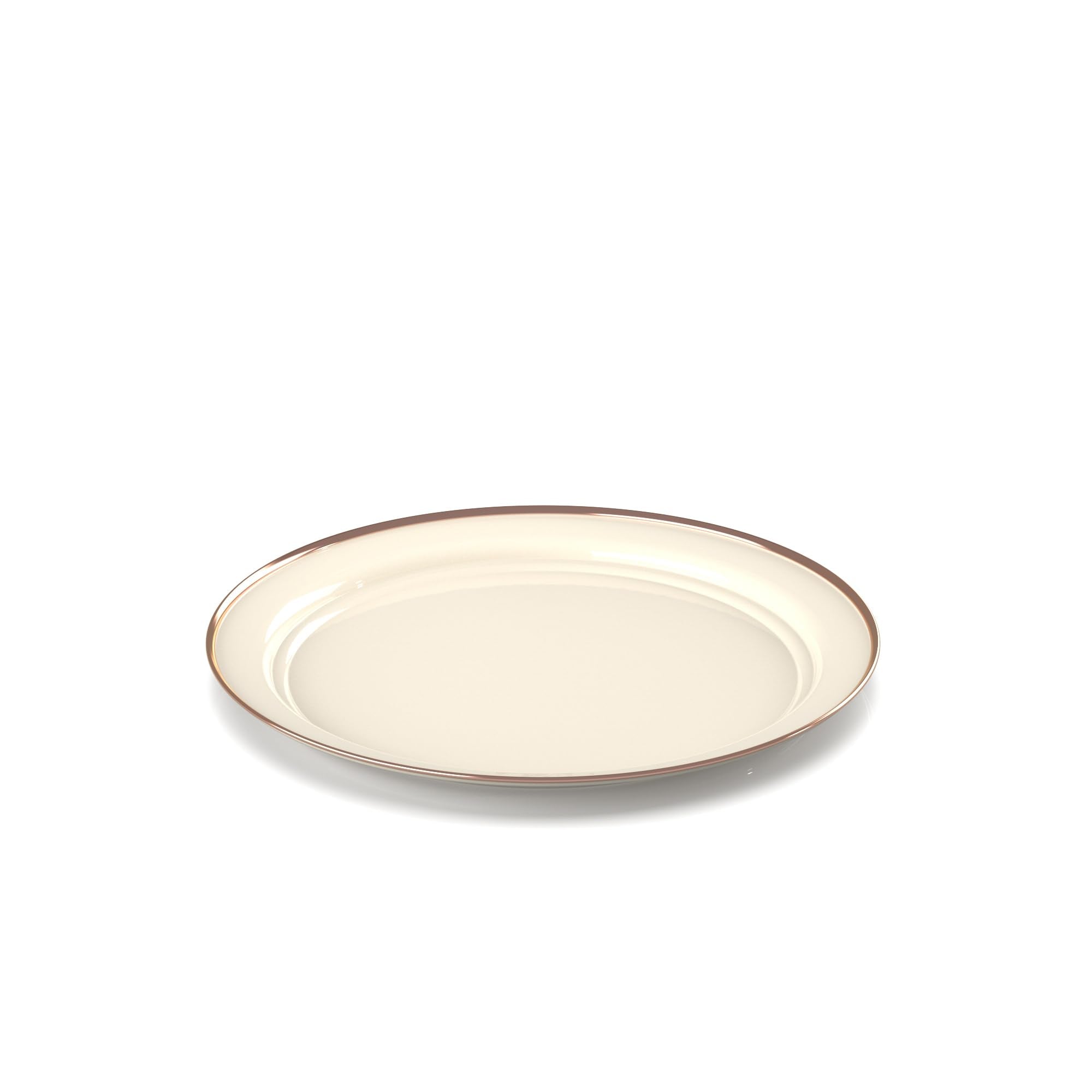 Mesa GSI Outdoors 2-Person Enamelware Dining Set 6-Pieces – Cream with Bronze-Finished Stainless Steel Rim, Dishwasher Safe