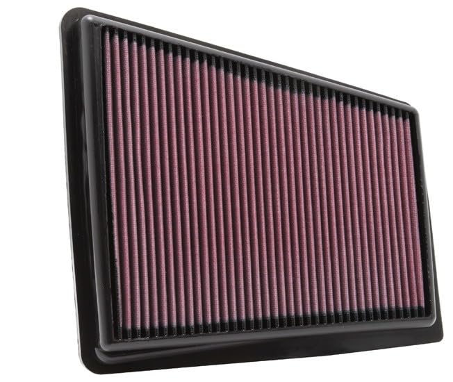 K&N Engine Air Filter: Replacement Car Air Filter, Reusable, Clean Every 75,000 Miles, Washable, Premium: Compatible with 2009-2017 Hyundai/Kia (Equus, Genesis, Genesis Sedan, K9, K900), 33-2426