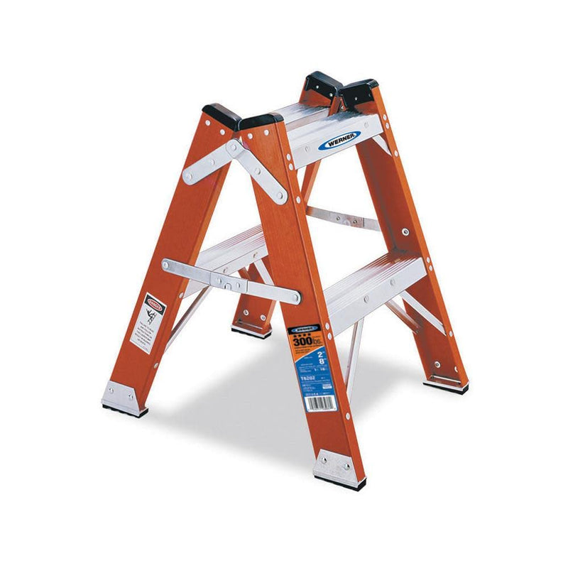 T6202 Werner 300-Pound Duty Rating Fiberglass Twin Step Stool, 2-Foot