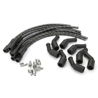 Lokar Performance Products PW-1026 Kit Plug Wire Ls Coil To Plug, 180D Plug, 135D Coil, Cut To Fit Black With White Tracers