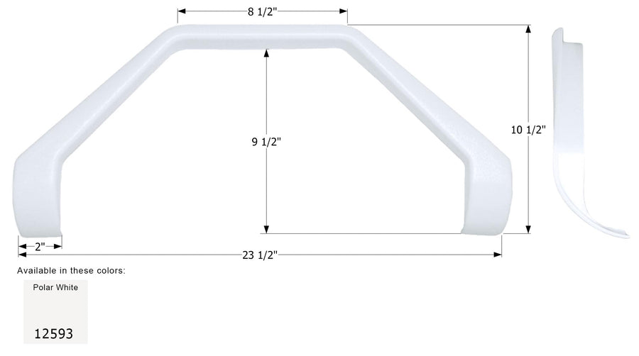 Fender Skirt ICON, Single, Jayco, FS2593, Polar White