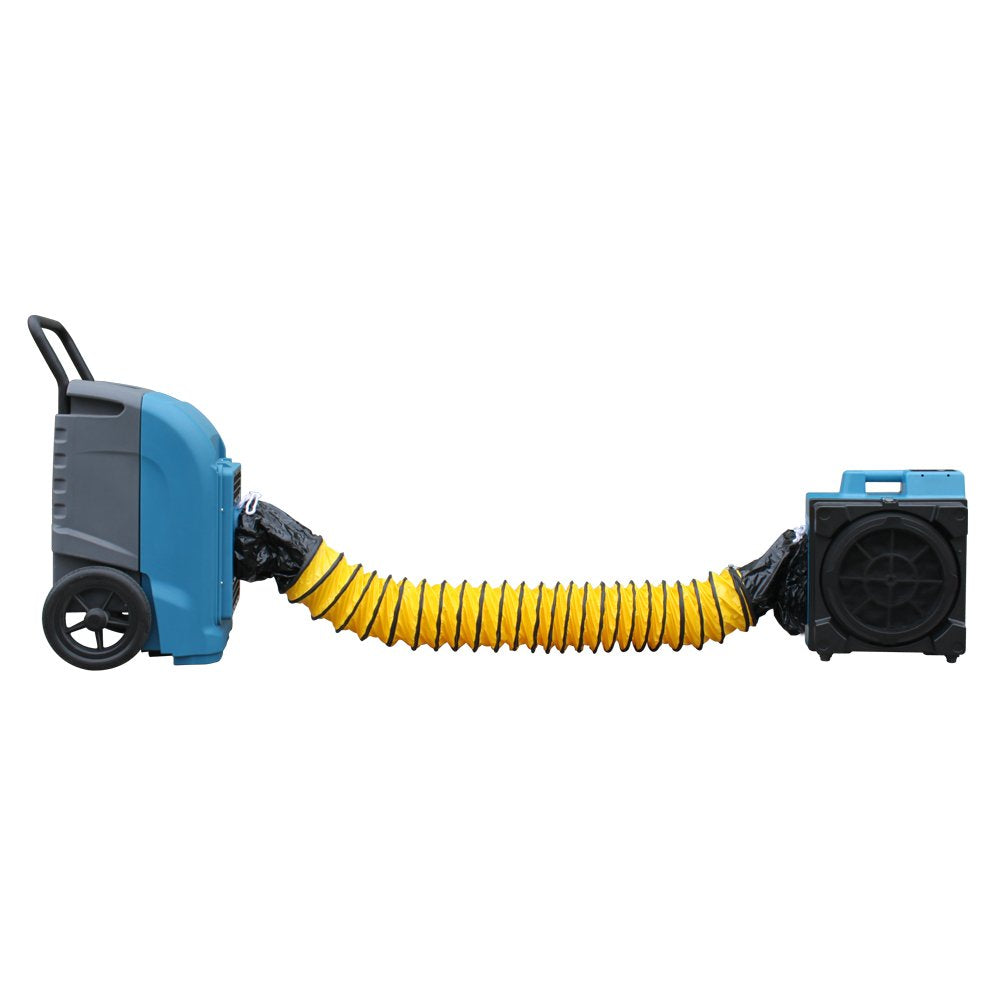 8DH15 XPOWER Extra Flexible 8" Diameter 15 Ft Ventilation Duct PVC Ducting Hose