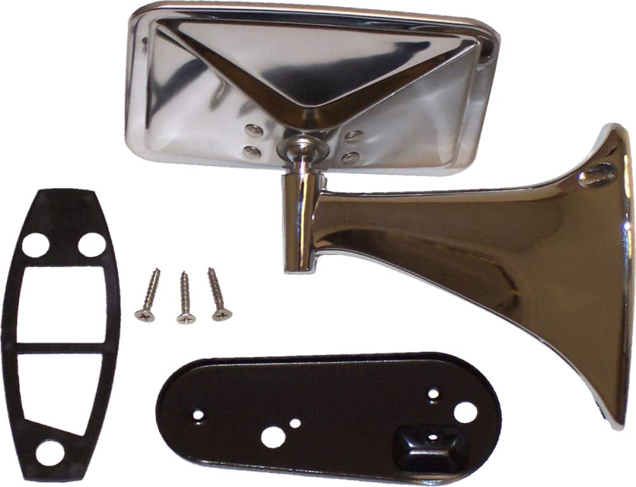 Outside Mirror Brothers Trucks OMA72LH - Chrome - Rectangle - LEFT