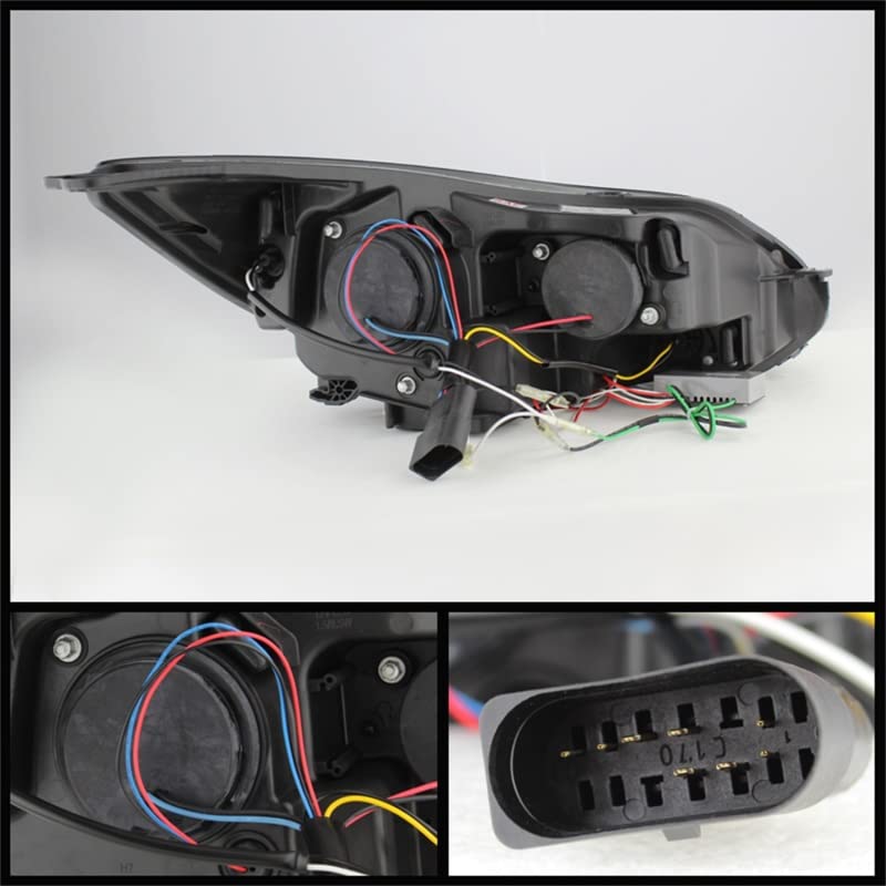 Projector Style Spyder Auto Headlights Black/Clear