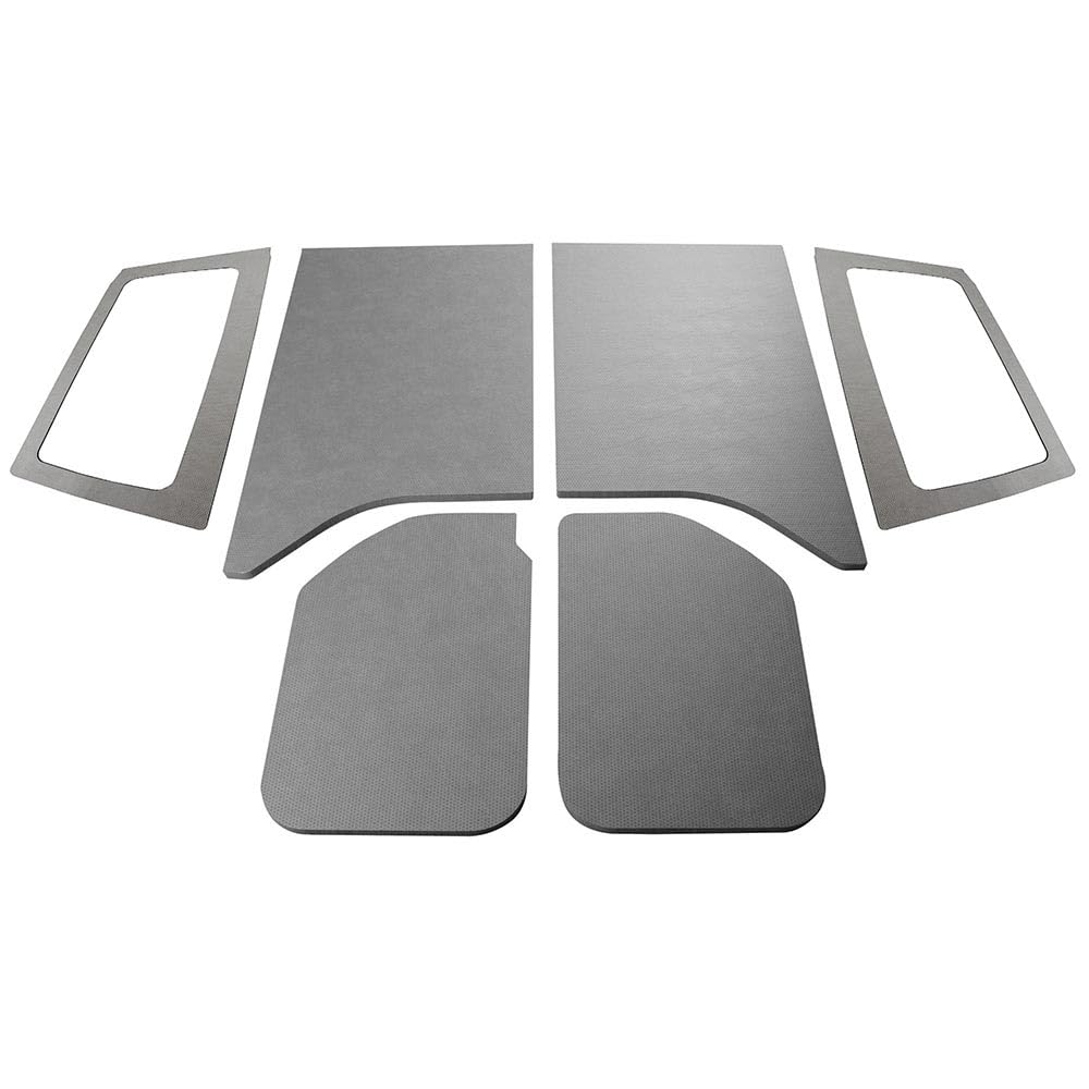 Design Engineering 50289 Boom Mat Grey Leather Look Sound Deadening HeadLiner Kit Compatible with 2-Door Jeep Wrangler JK (2011-2018)