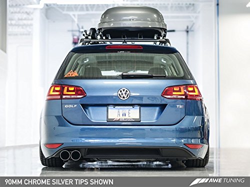 VW MK7 Golf SportWagen AWE Tuning Touring Edition Exhaust w/Chrome Silver Tips (90mm) - 3015-22048