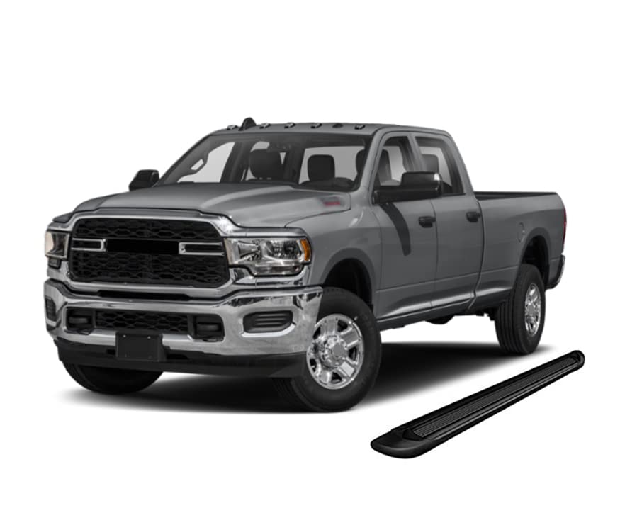 Transporter Running Boards Black Horse Mega Cab Compatible with 2010 Dodge Ram 2500/3500|11-24 Ram 2500/3500 (Excl. Chassis Cab Diesel Models)-TR-R191