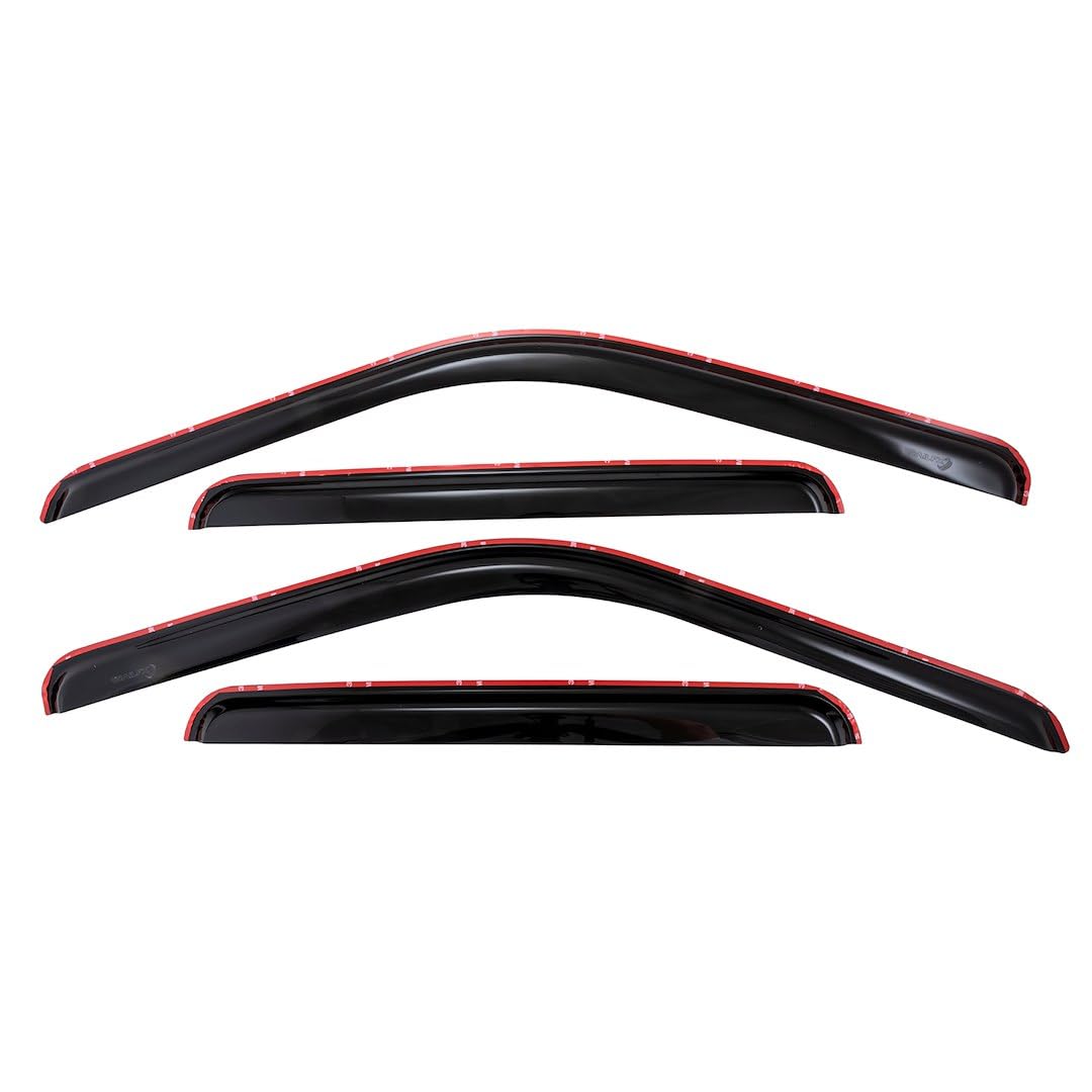 TrailFX Window Vents Smoked Rainguards Fits 1999-2016 Ford F-250 Super Duty Crew Cab in-Channel 4-Piece Low Profile Acrylic Rainguard Set TrailFX 4953IC