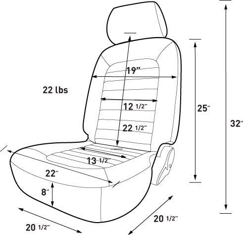 Beige Vinyl Racing Classic Recliner Left Seat ProCar by Scat 80-1500-54L
