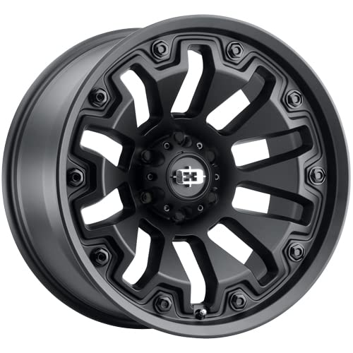 18x9 Vision 362 Armor 6x5.5" -12mm Satin Black Wheel Rim 18" Inch