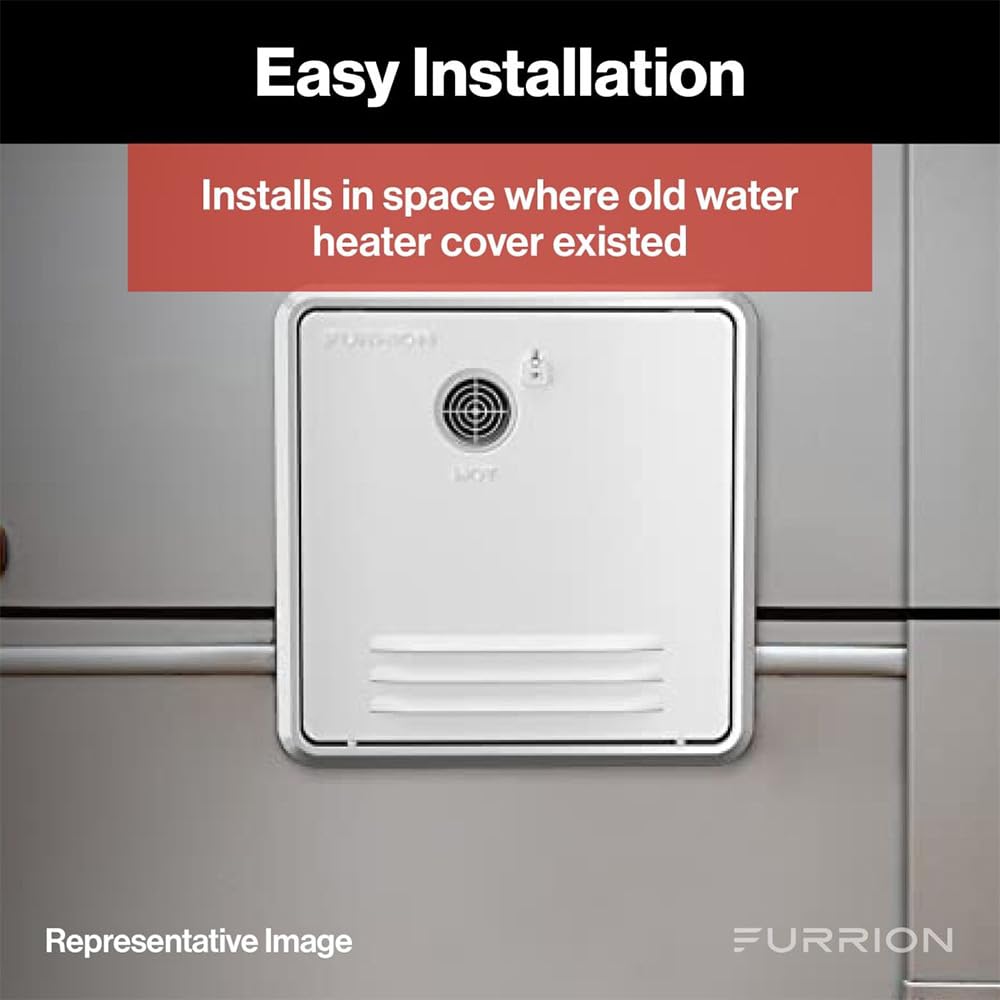 Furrion 18.1" x 16.1" Retrofit Black Door for Tankless RV Water Heating System FWH41EA-BL-AM