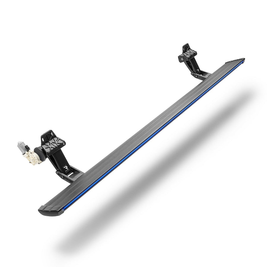 AMP Research PowerStep Vision RealTruck | Fits 2021-2024 Ford F-150 SuperCrew Cab | 96152-01A | Rust Proof Aluminum Retractable Electric Steps with LED Step Lights