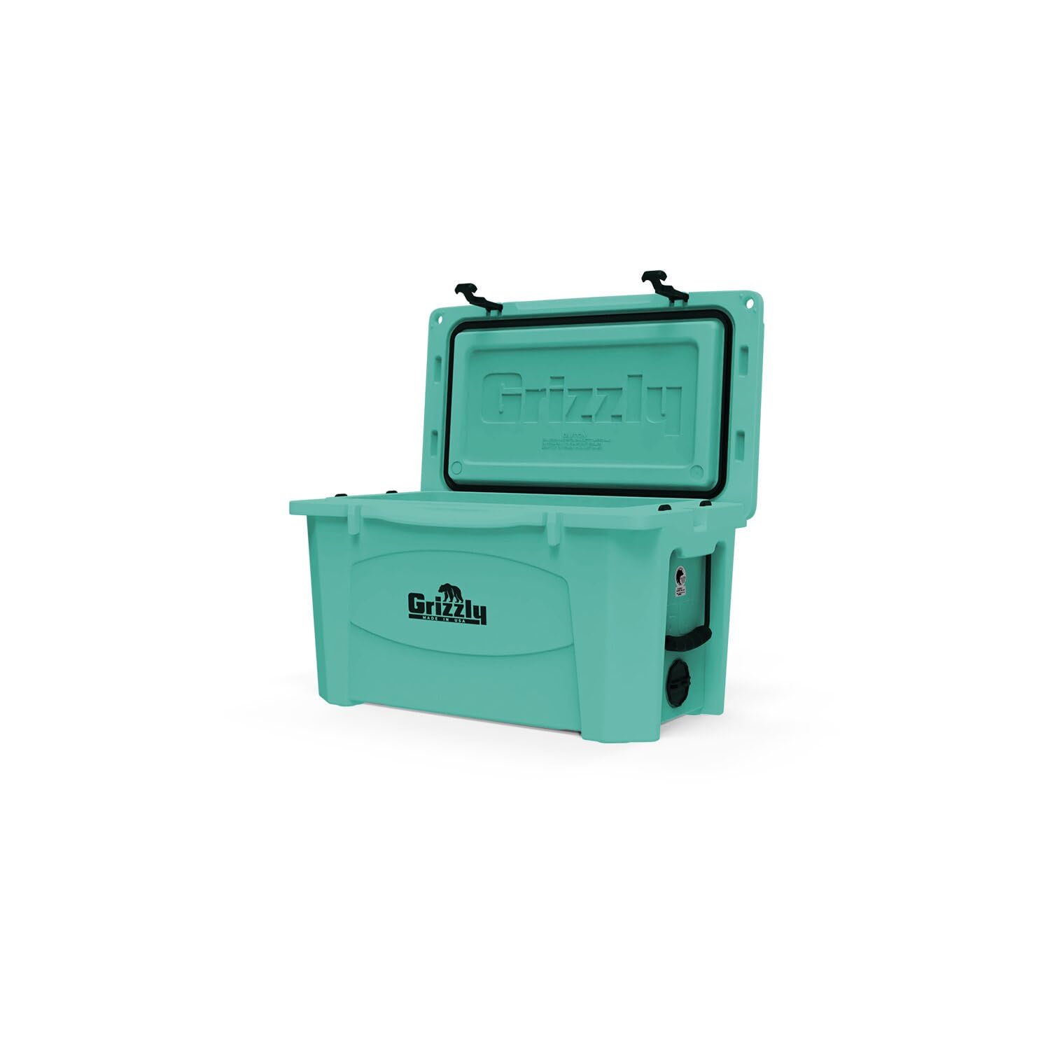 60 Cooler Grizzly | 60 qt Ice Chest Durable Rotomolded Insulated | Made in USA | Warranty for Life | for Beach Boat Camping Fishing Hunting | G60 | Seafoam