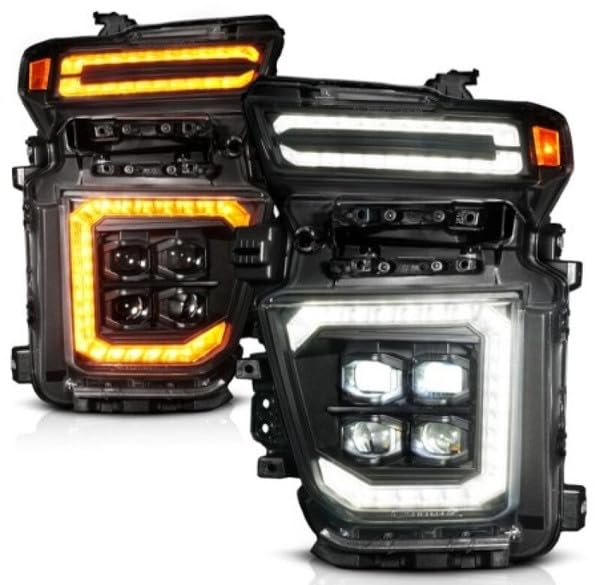 Z-Series ANZO 20-23 Chevy Silverado 2500/3500 Full LED Proj Headlights Black - Pass. Side
