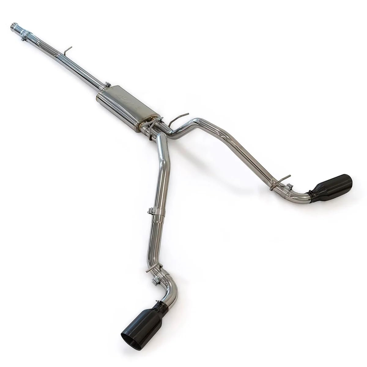 2009-2013 GM Cat-Back Exhaust Systems 1500 Polished Tubes Black Ceramic Coated Tips