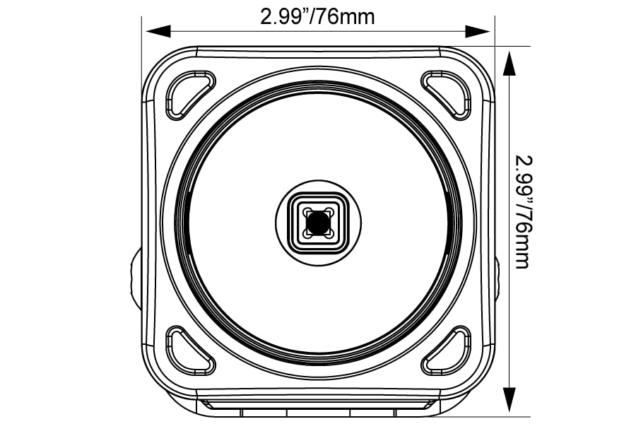 Optimus White Square Vision X Lighting 9139005 10W Narrow LED Light