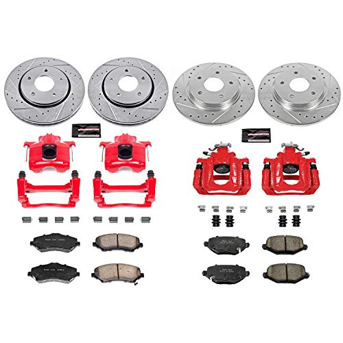 Power Stop Z23 Brake Kit Front and Rear with Caliper, For Chrysler Town & Country 2012-2016, Dodge Grand Caravan 2012-2016, Ram C/V 2012-2015, VW-Routan 2013-2014 [Model Specific]
