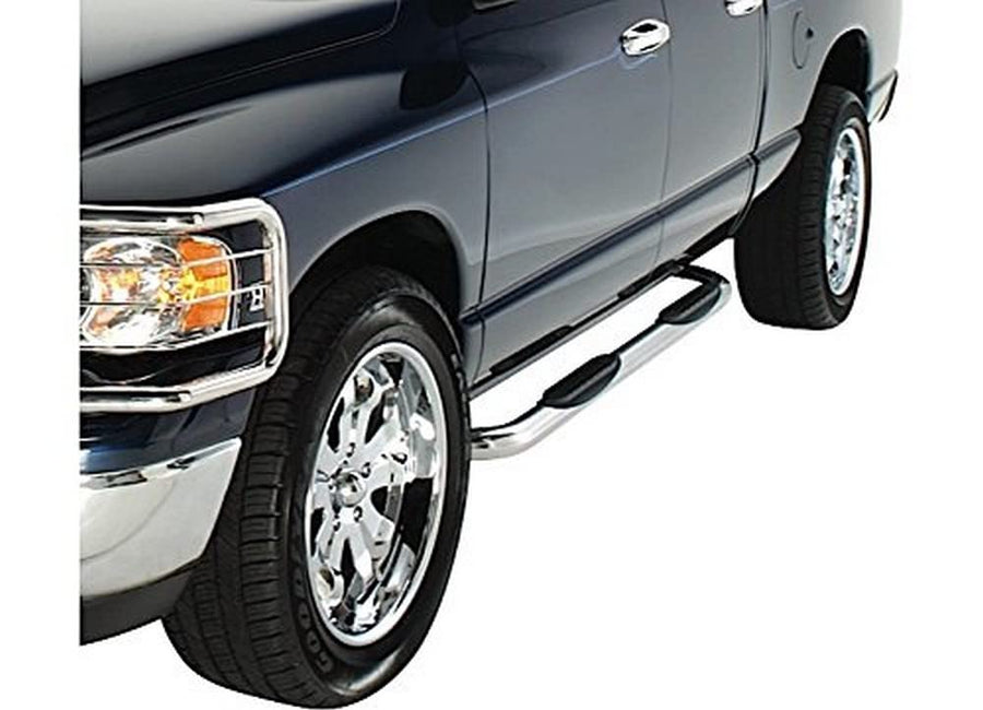 Cab Length ProMaxx (11114S Nerf Bar, Polished Stainless Steel