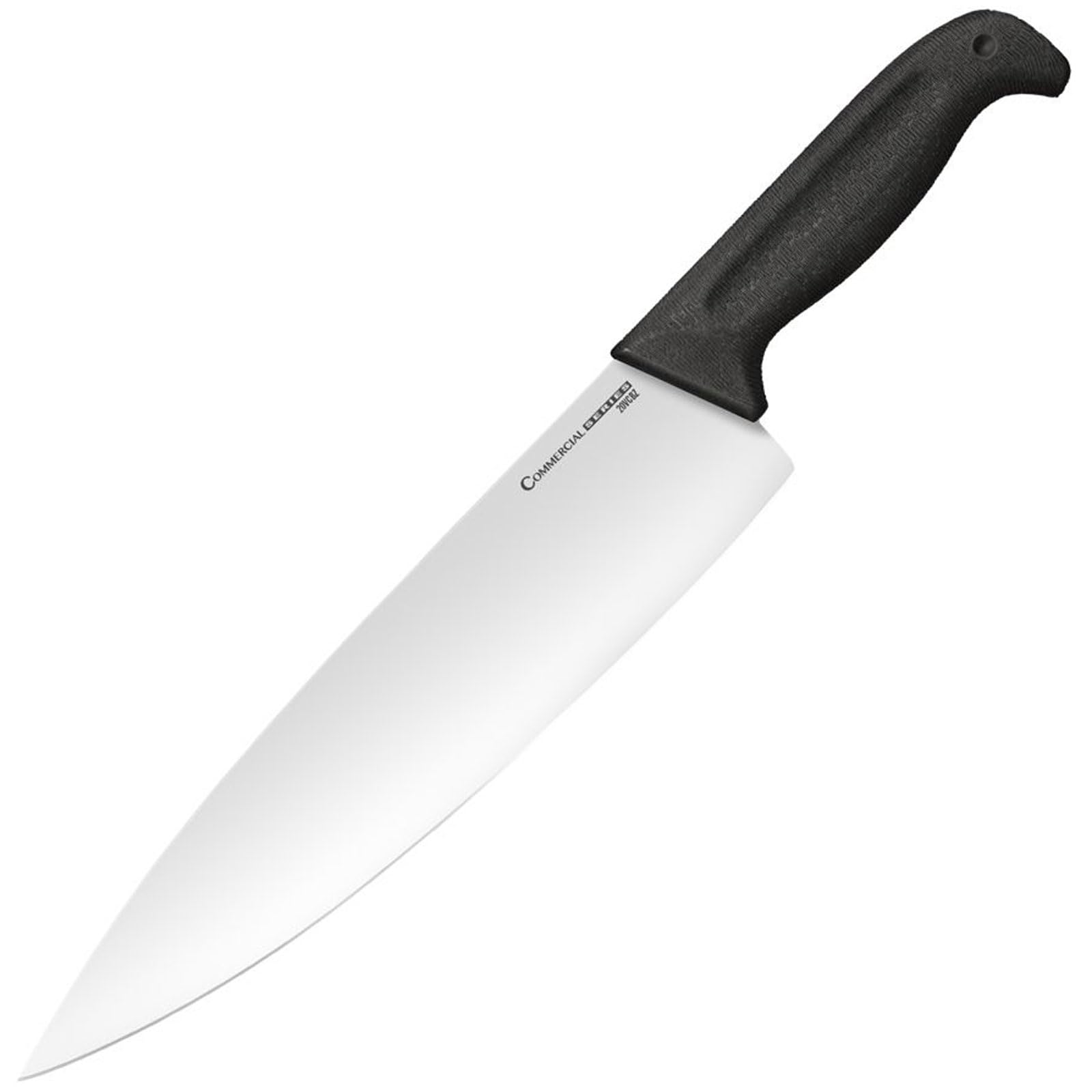 10" Cold Steel Chef's Knife | Durable German 4116 Stainless Steel Fixed Blade Knife with Ergonomic Non-Slip Handle | Versatile Design for Professional & Home Kitchens | Commercial Series