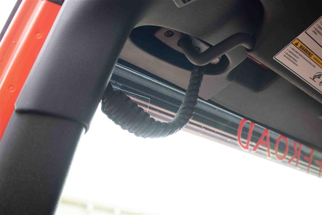Fishbone Offroad FB55283: Black Grab Handles for A-Pillar and Sound Bar Paracord