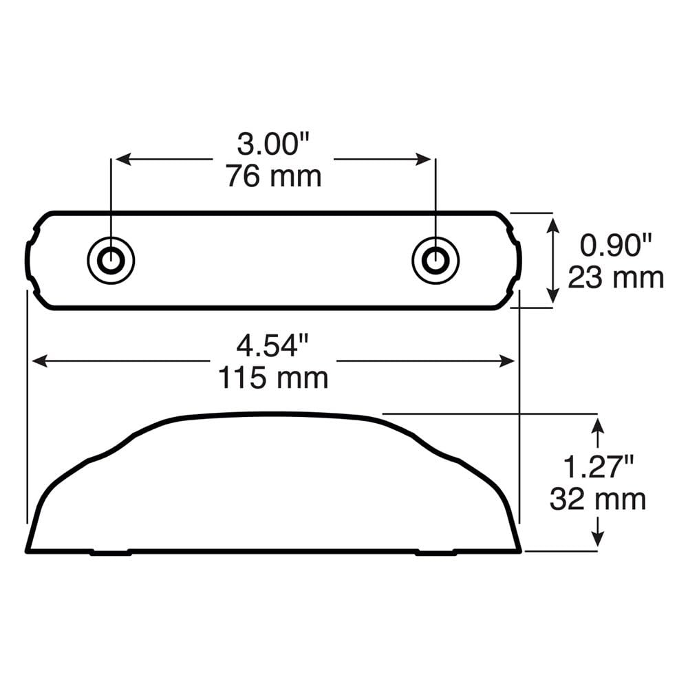 Led Marker/Clearance, Peterson Mfg 60R-MV, P2, Thin-Line