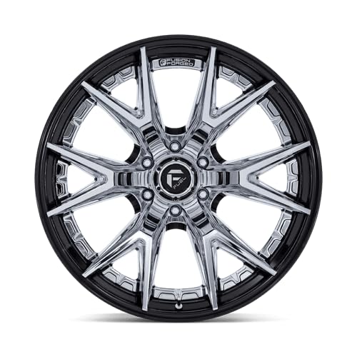 FUEL OFF-ROAD FC402 20X9 CATALYST 6X5.5 5.79 20mm CHROME WITH GLOSS BLACK LIP - FC402PB20906820