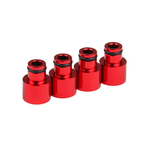 Fuel Adapters 4pcs Durable Top Supply System Accessories Extenders Anti-rust Auto Tool Spacers Sealing Anti-orrosion Aluminum Alloy For B16 B18 6Z 6Y(Red)