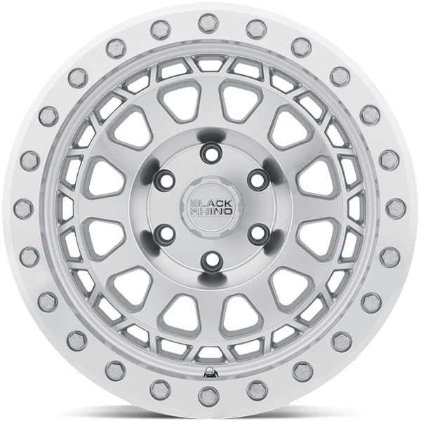 Black Rhino PRIMM Hard Alloys 17X9 6X5.5 5 0mm SILVER W/MIRROR FACE MACH RG - 1790PRM006140S12
