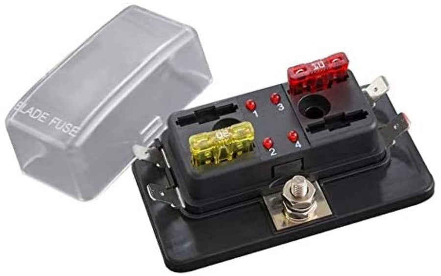 ATC Install Bay Fuse Block with Indicating LEDs - 4 Position