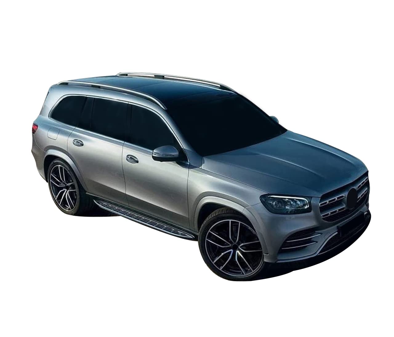 Aluminum Black Horse OEM Replica Running Boards Compatible with2020-2024 Mercedes-Benz GLS450/GLS580