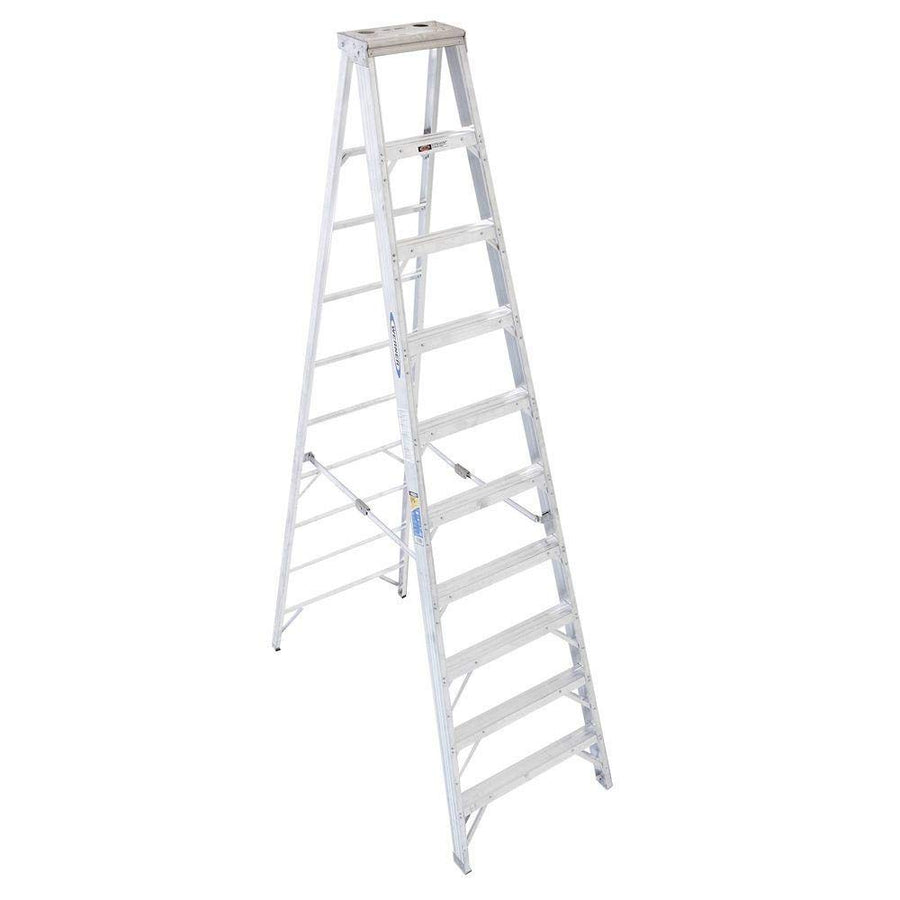 Werner 10-Foot Type IAA Aluminum Stepladder, 375-Pound Duty Rating