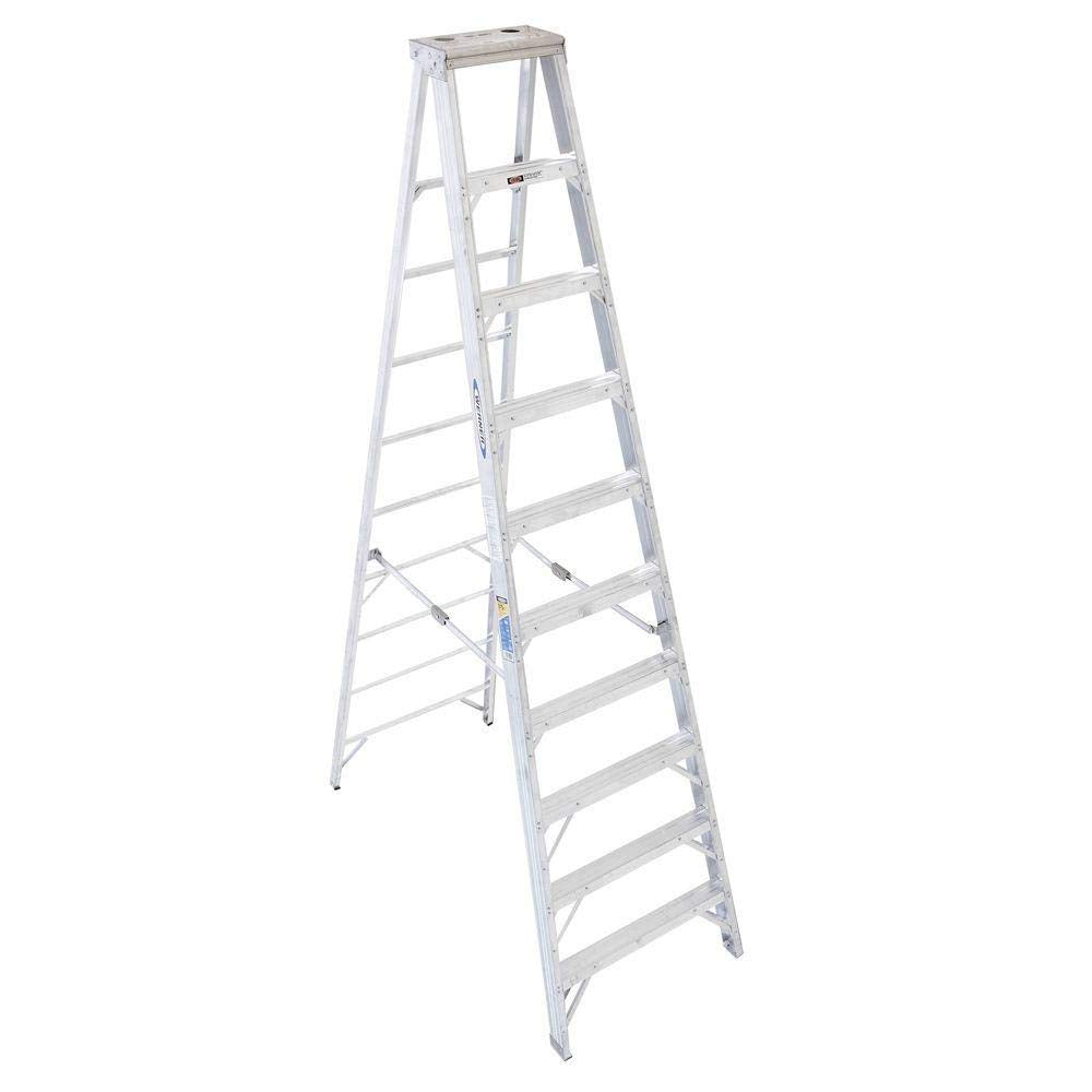 Werner 10-Foot Type IAA Aluminum Stepladder, 375-Pound Duty Rating