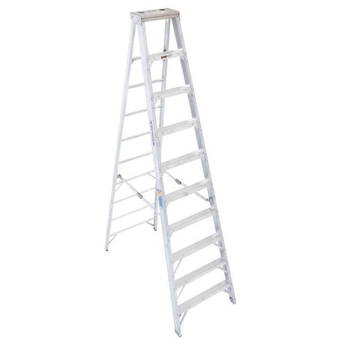 Werner 10-Foot Type IAA Aluminum Stepladder, 375-Pound Duty Rating