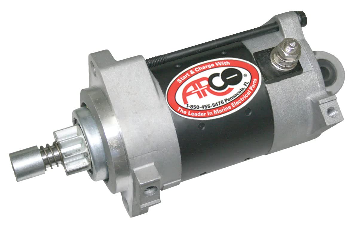 Yamaha, ARCO Marine 3428 OEM Premium Replacement Hitachi Outboard Starter - Fits: Yamaha 115-225 HP, 2 Stroke 9-Tooth Drive Gear - 3428